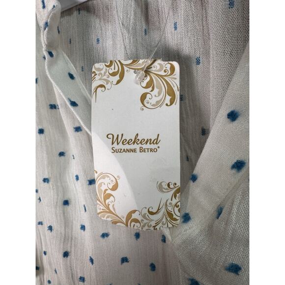 Weekend By Suzanne Betro Womens Plus 2X Tunic Top Lace Appliqué Rayon Shirt NEW - Picture 8 of 9